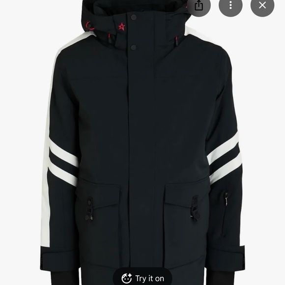 Perfect Moment Black and White Chevron Ski Jacket - Picture 16 of 16